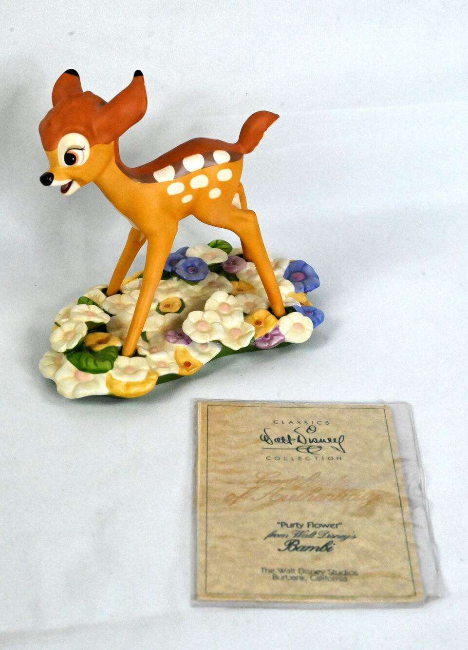 Disney WDCC Bambi Purty Flower 41033 Figure W/Box COA 1996